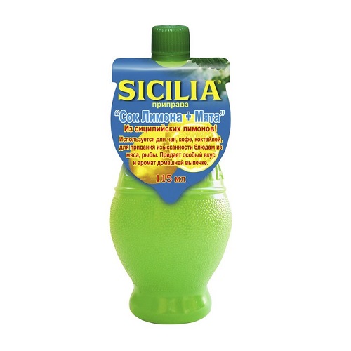 Sicilia приправа Сок лимона с мятой, 115 мл